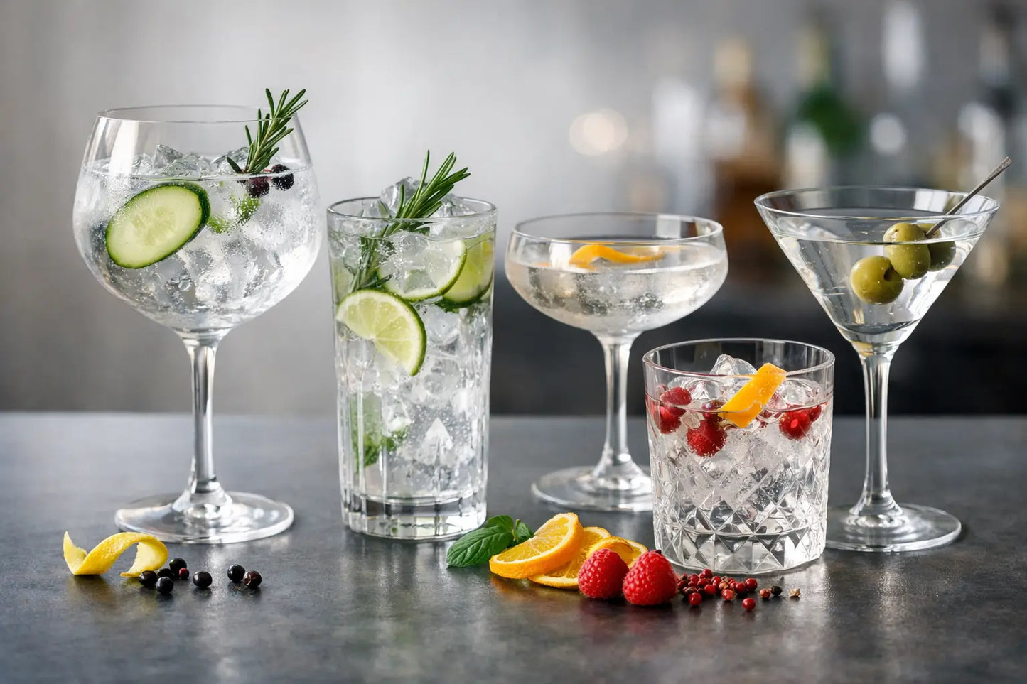 Come scegliere bicchieri per gin con stile
