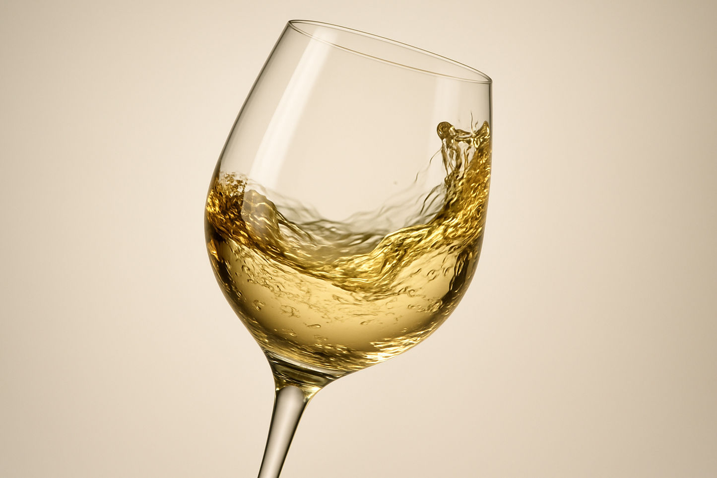 calice di vino bianche che rotea