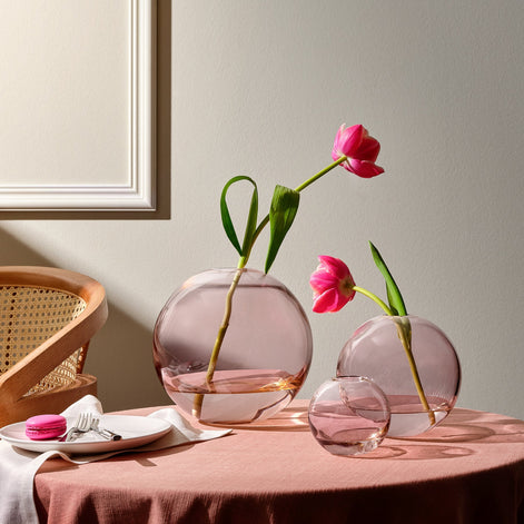 Uveggiando - Mars Vase Medium Steel Apricot
