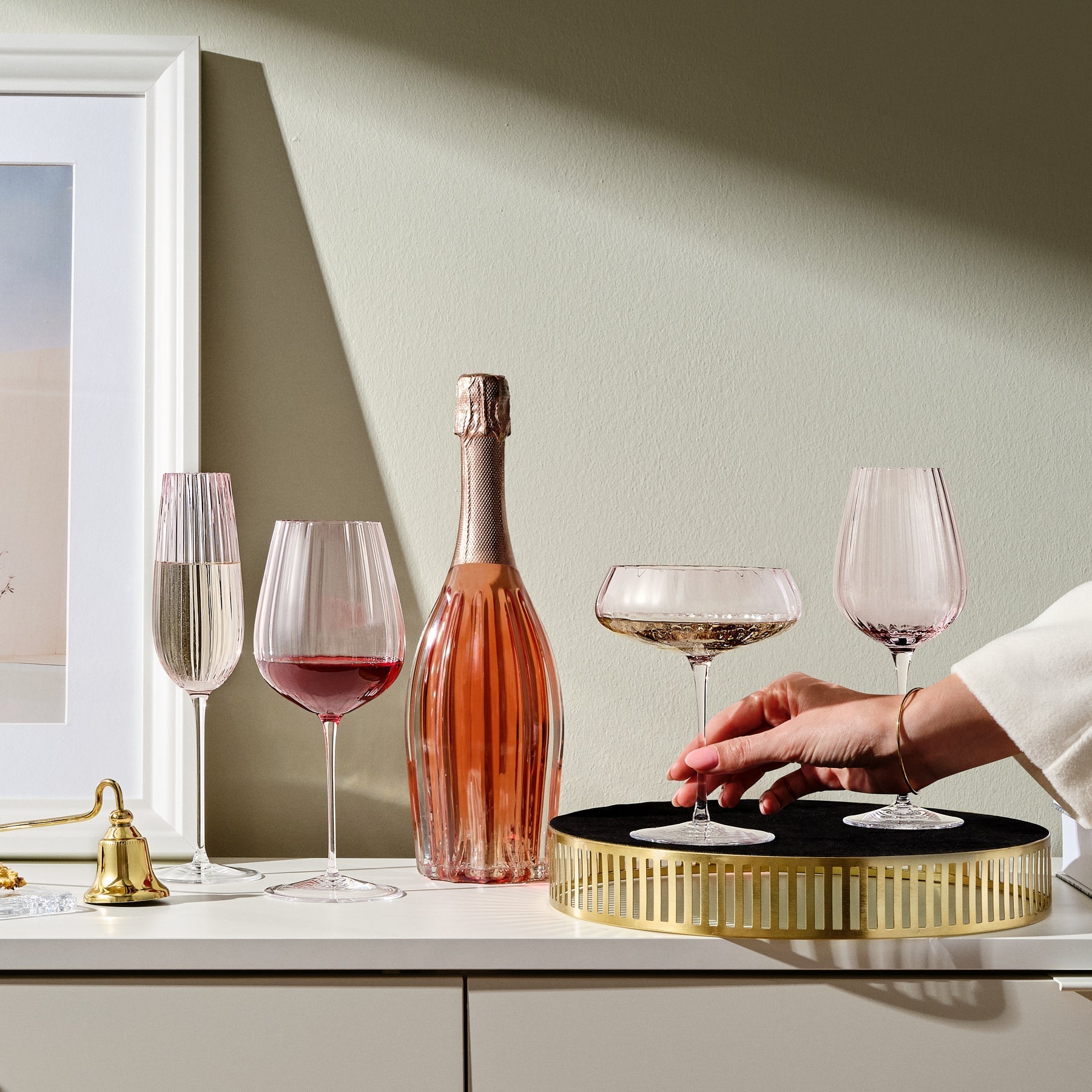 Uveggiando - Round Up Dusty Rose Set of 2 White wine glasses