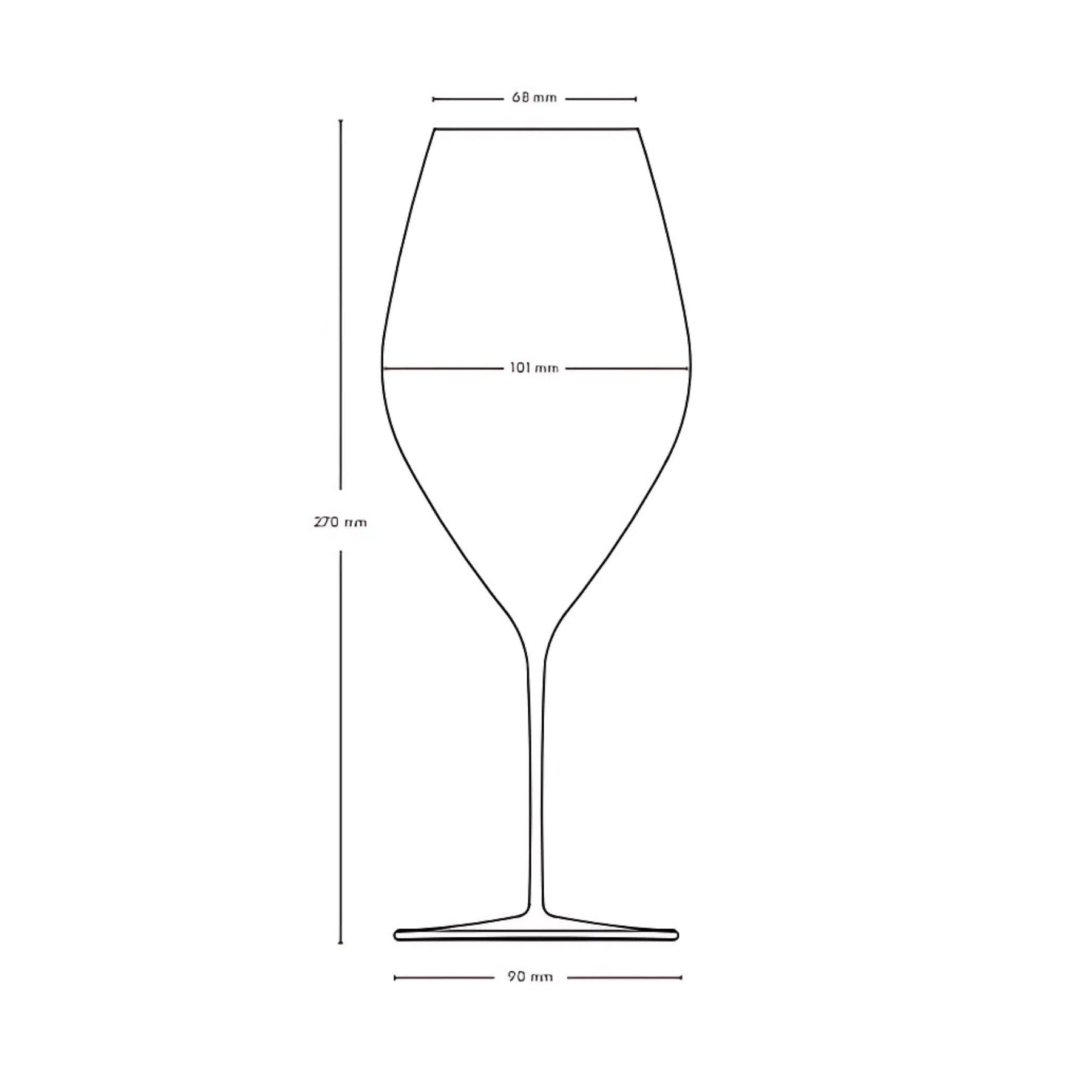 Uveggiando - Stem Zero Grace Set of 2 Red Wine Glasses
