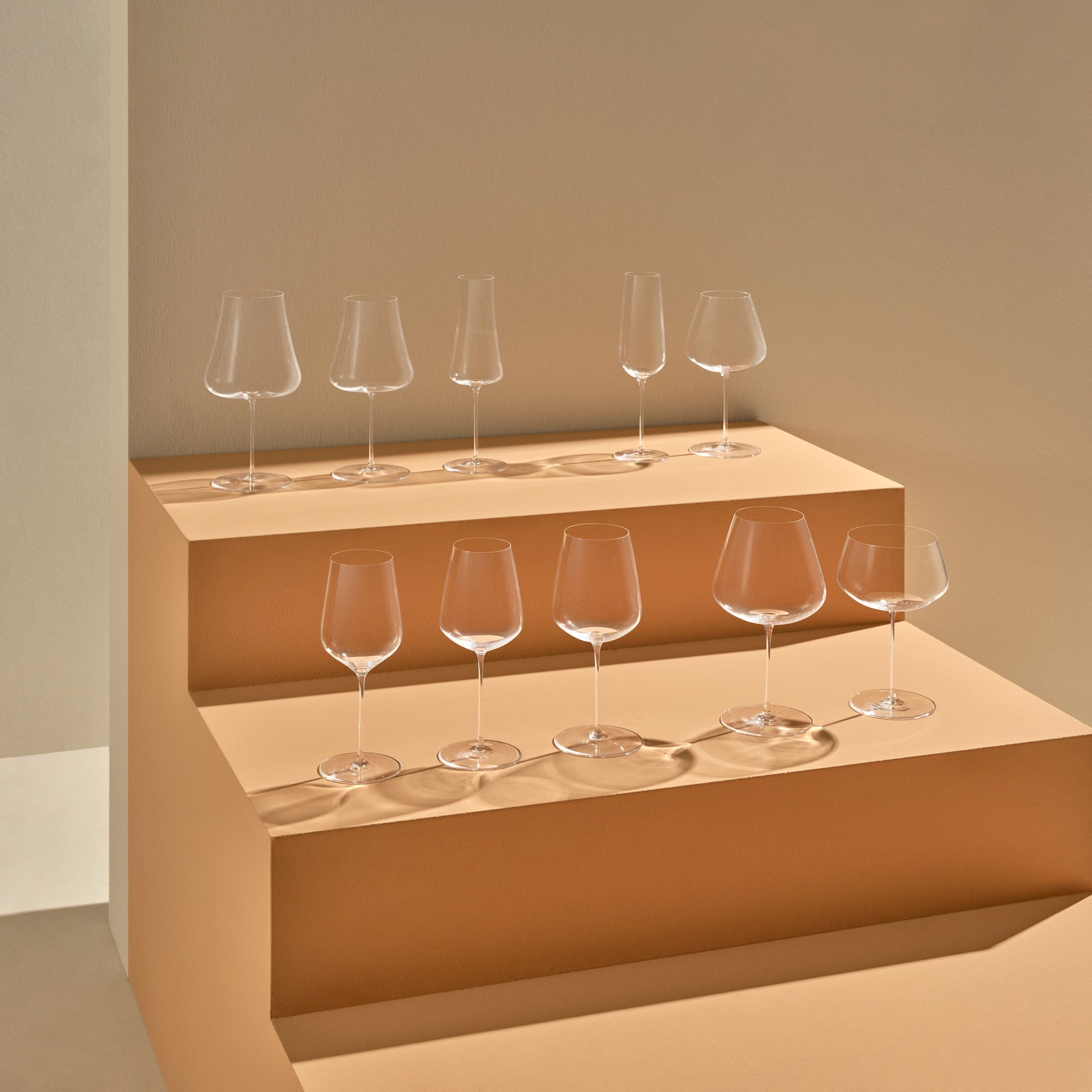 Uveggiando - Stem Zero Set of 2 Volcano White Wine Glasses