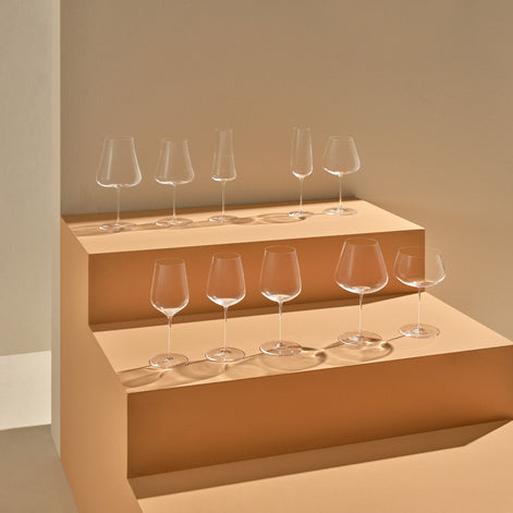 Uveggiando - Stem Zero Set of 2 Volcano White Wine Glasses