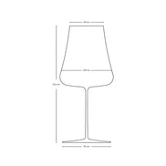 Uveggiando - Stem Zero Set of 2 Volcano White Wine Glasses