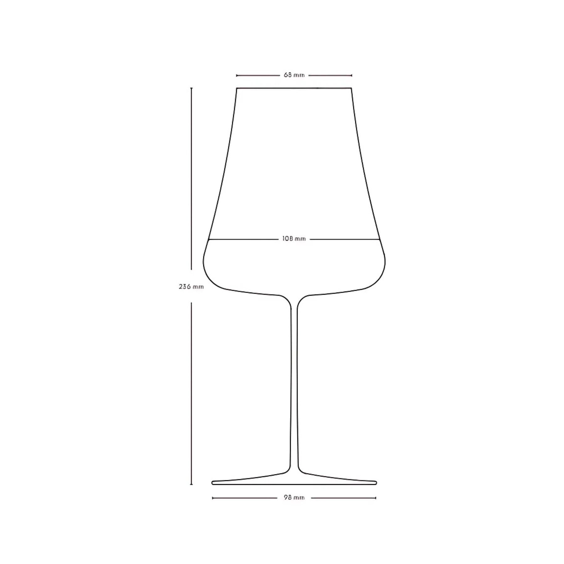 Uveggiando - Stem Zero Set of 2 Volcano White Wine Glasses
