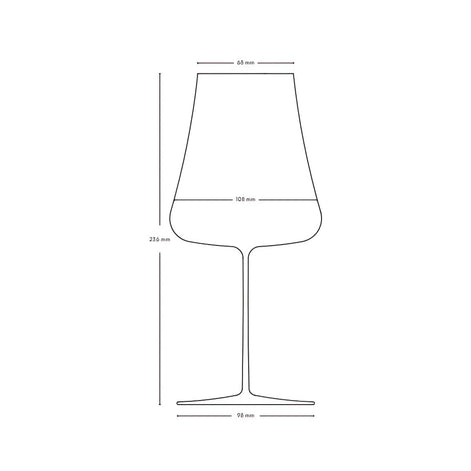 Uveggiando - Stem Zero Set of 2 Volcano White Wine Glasses
