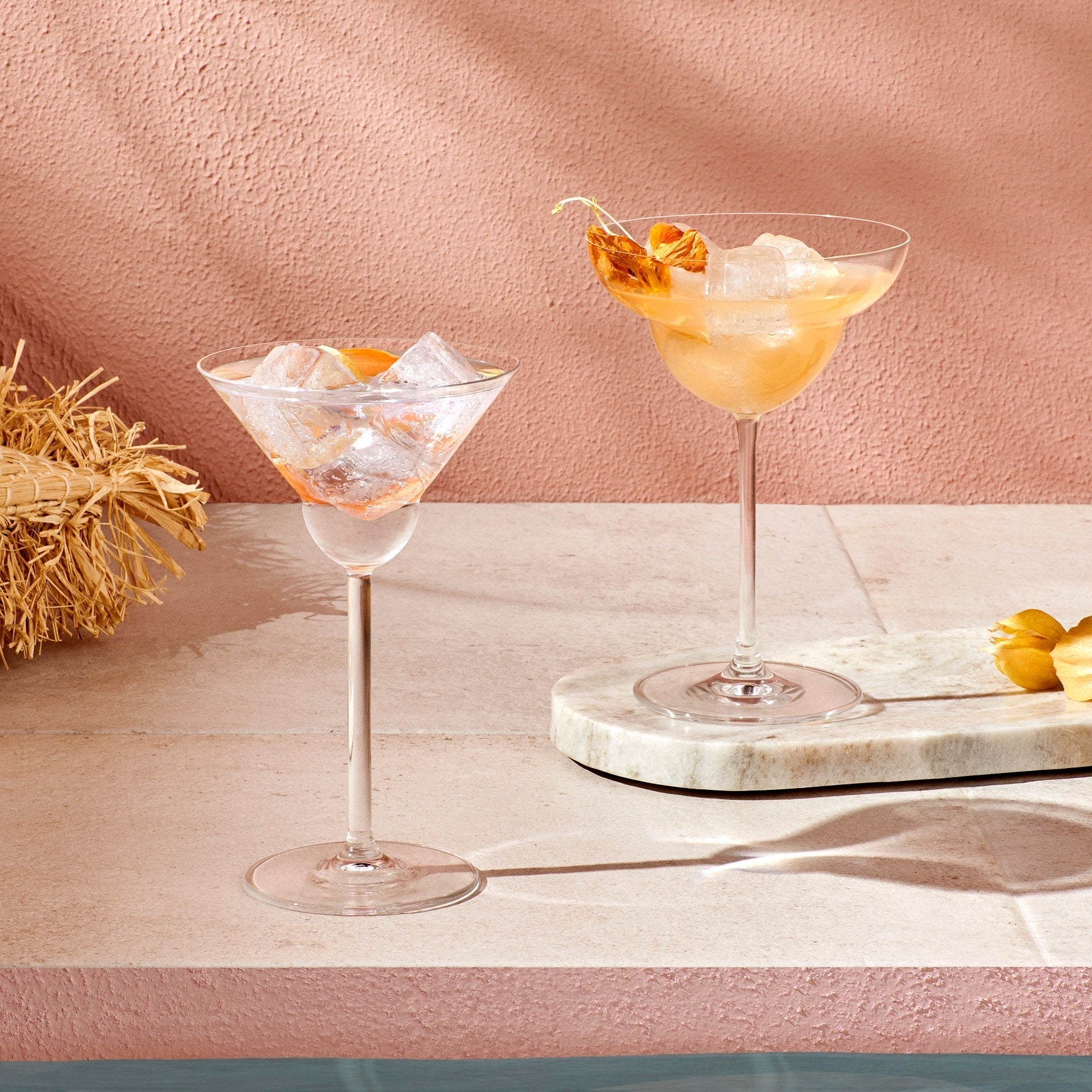 Uveggiando - Vintage Set of 2 Martini Glasses Rounded